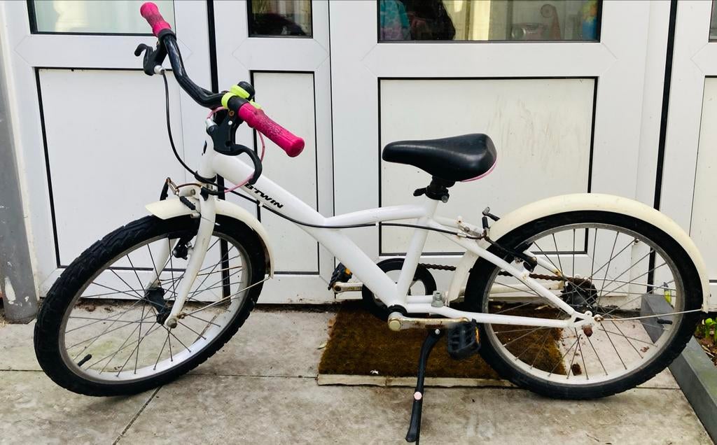 B'Twin Kinderfiets - Witte Kids Bike, Ophalen, Gebruikt, 16 tot 20 inch
