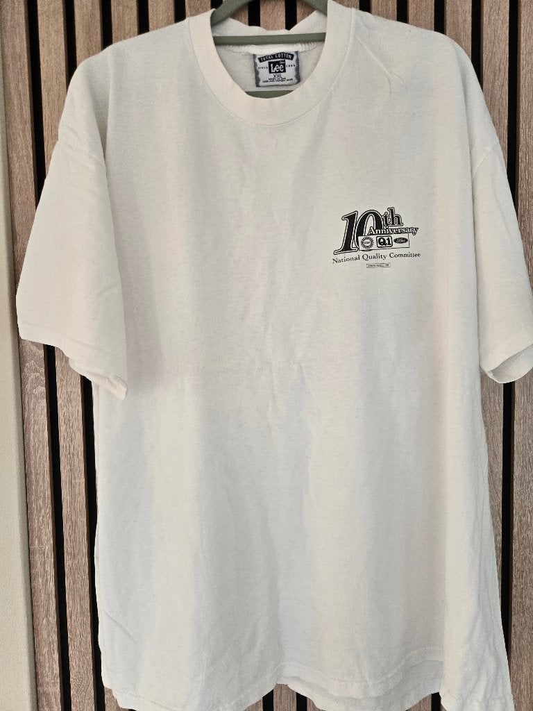 Vintage stijl t-shirt, Kleding | Heren, T-shirts, Wit, Overige maten, Ophalen of Verzenden, Zo goed als nieuw