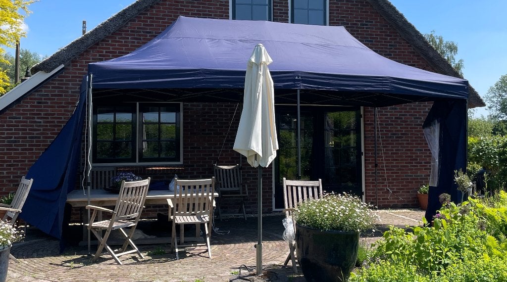 Partytent Easy up 6x3 mtr te huur, Ophalen, Opvouwbaar, Partytent, Minder dan 4 meter