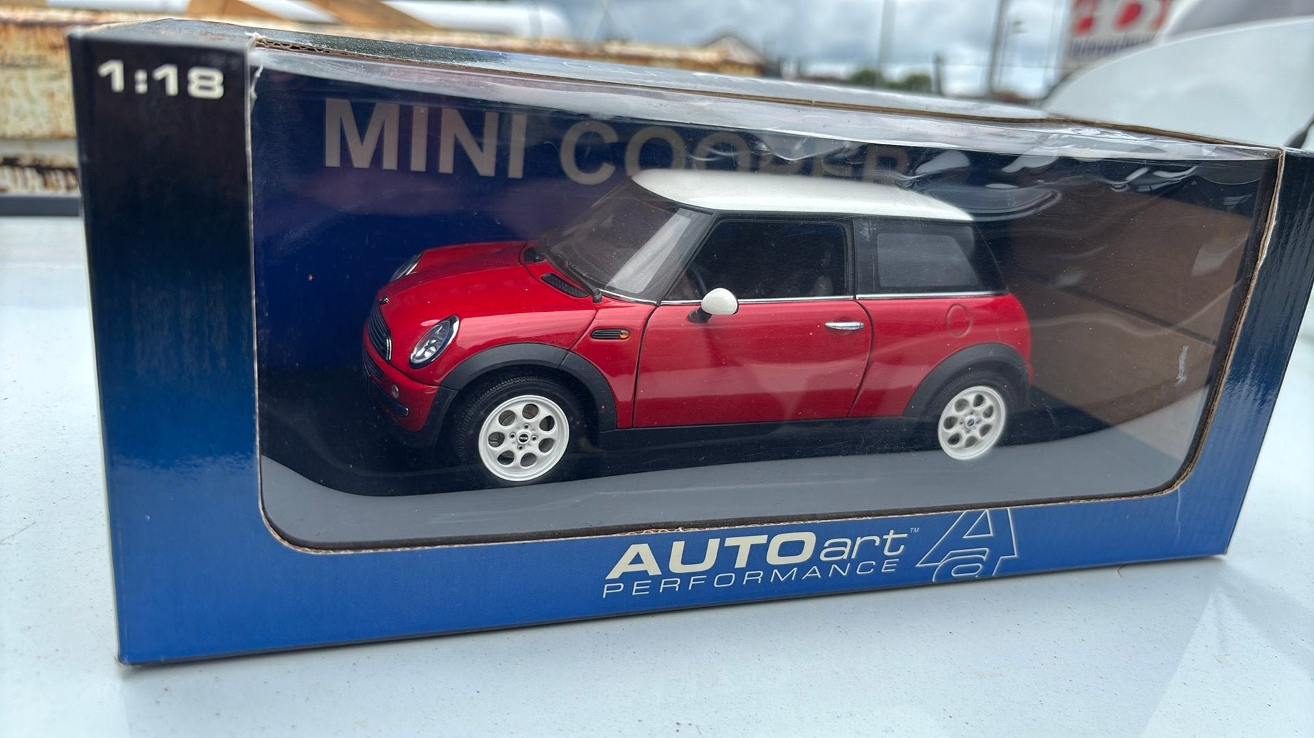 Bmw mini cooper autoart 1.18, Ophalen of Verzenden, Autoart, A, A
