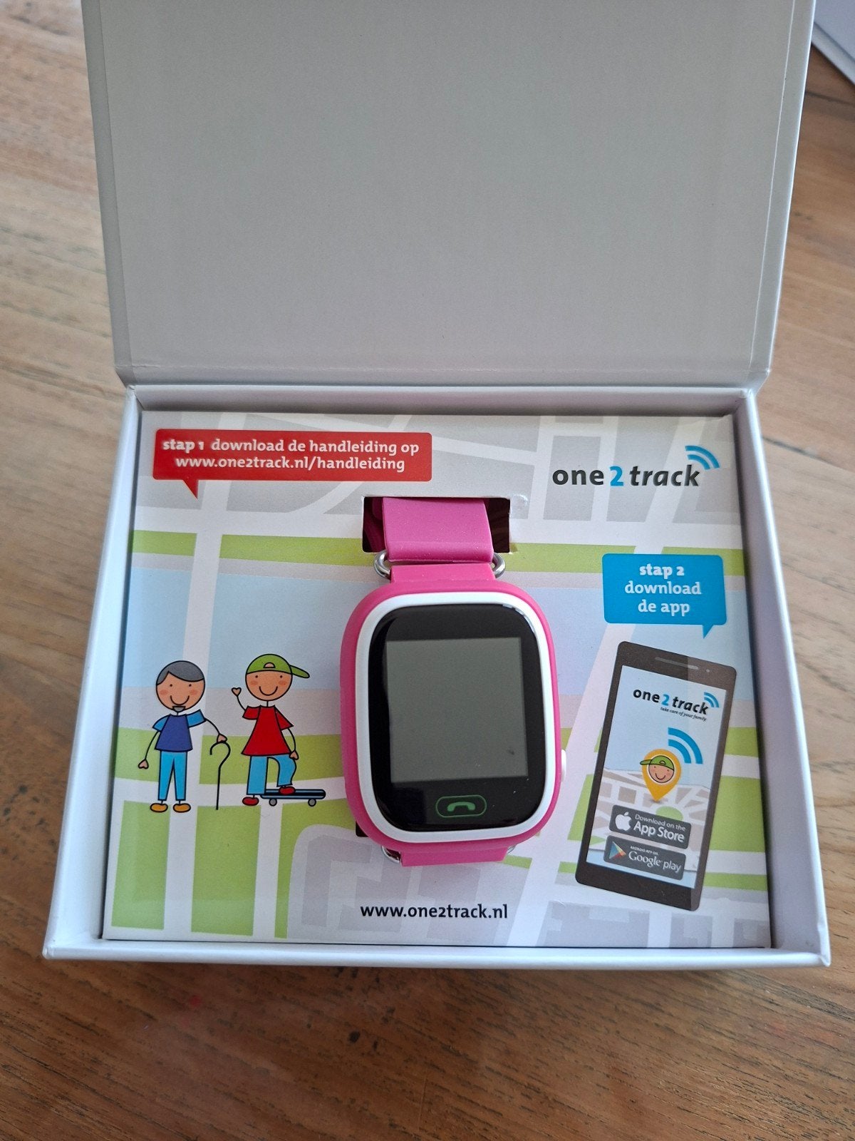 One2track GPS Horloge Connect Touch Roze, Ophalen of Verzenden, Zo goed als nieuw, Roze, Jongen of Meisje
