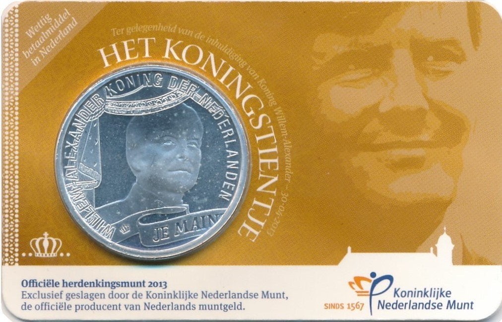 Koningstientje in Coincard 2013 UNC, Ophalen of Verzenden, Koningin Beatrix, Euro's
