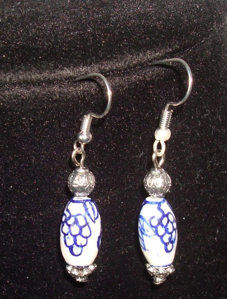 Oorbellen Delfts blauw, Info.adorabeads@gmail.com, Overige materialen, Adorabeads, Blauw