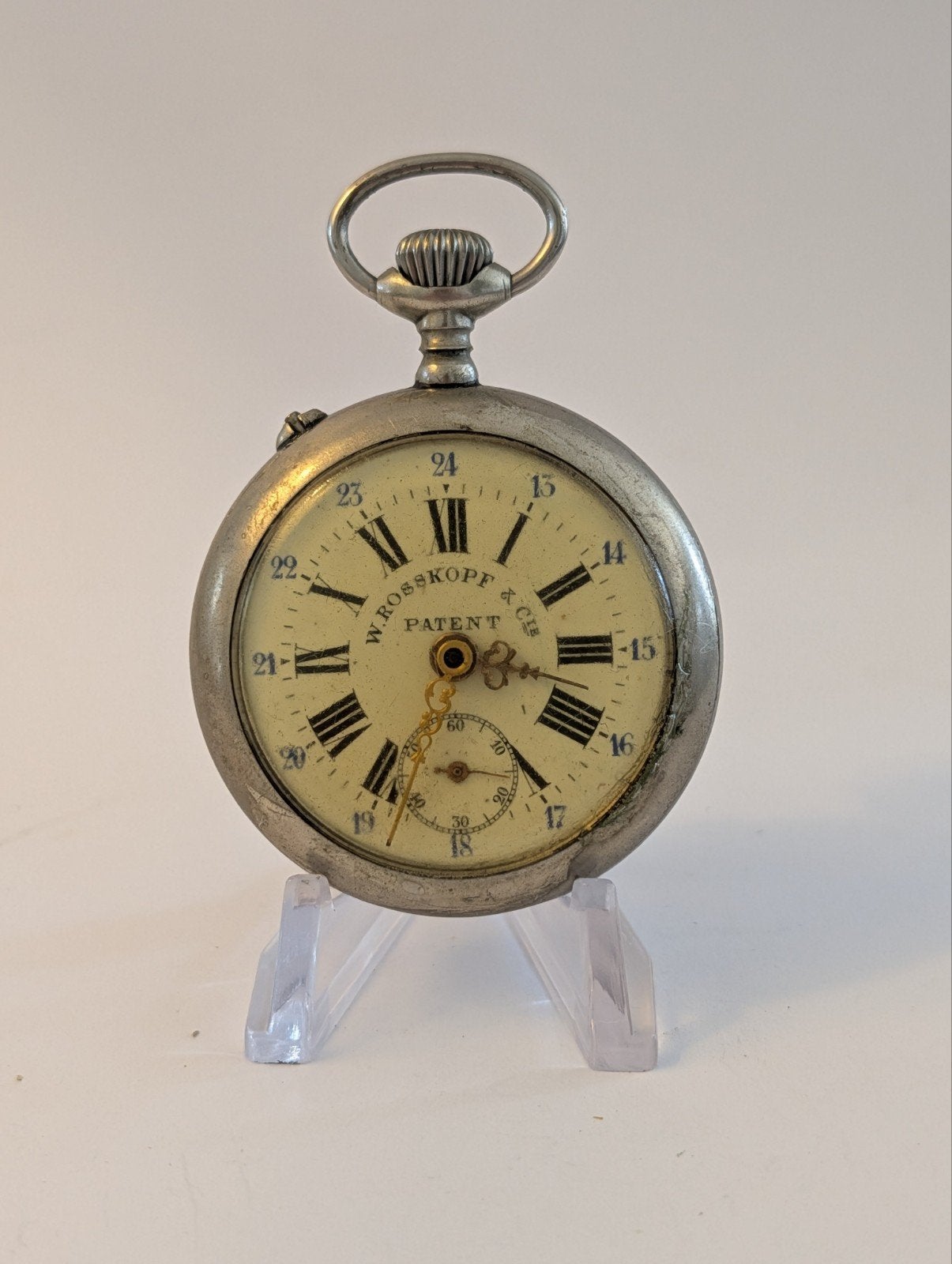 Antiek W. Rosskopf & Co Patent Zakhorloge, Sieraden, Tassen en Uiterlijk, Horloges | Antiek, Overige merken, Zakhorloge, Ophalen of Verzenden