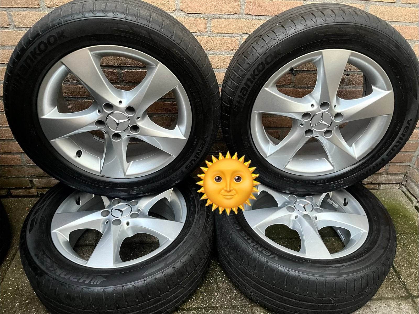 17” orig Mercedes Vito V-klasse EQV Hankook zomerset TPMS, Auto-onderdelen, Banden en Velgen, Banden en Velgen, 17 inch, Ophalen of Verzenden