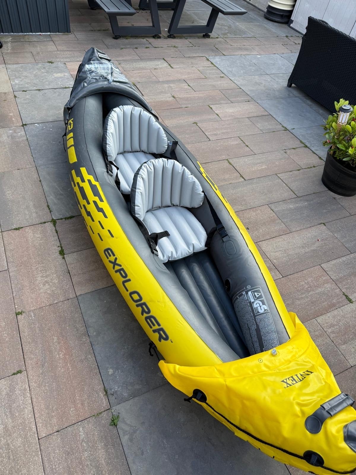 Intex Explorer K2 opblaasbare kajak met peddels en pomp, Watersport en Boten, Kajaks, Ophalen, Opblaasbaar, Gebruikt, 2-persoons