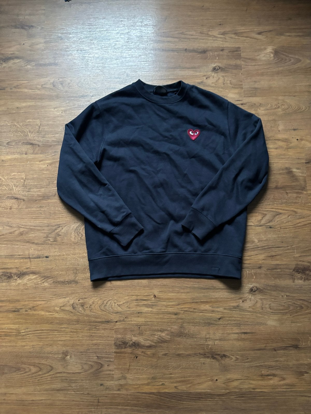 Comme des Garçons PLAY Trui - Donkerblauw met Rood Hart, Ophalen of Verzenden, Zo goed als nieuw, Maat 52/54 (L), Blauw