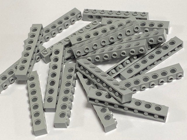 Partij 20x nieuwe 1x8 lichtgrijze Lego Technic balken, Overige thema's, Lego, Nieuw, Ophalen of Verzenden