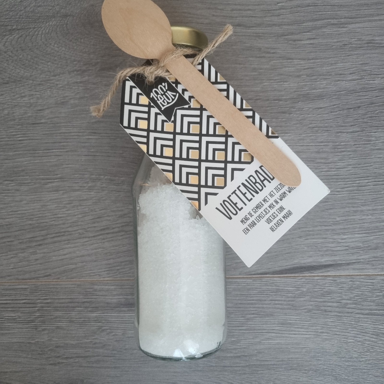 100% LEUK Voetenbad Fles met Zeezout & Gember, Ophalen of Verzenden, Nieuw, Overige typen