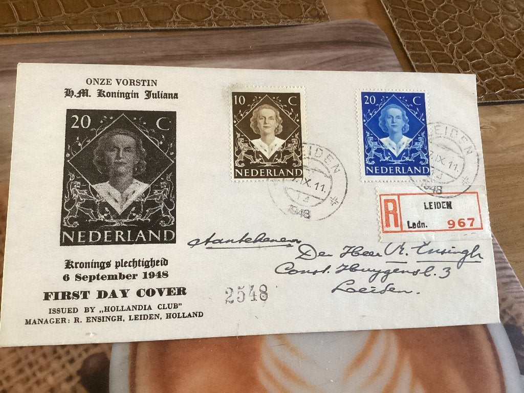 No2258 Voorloper  aangetekend Leiden Nederland jaargangen fd, Ophalen, Beschreven, Nederland