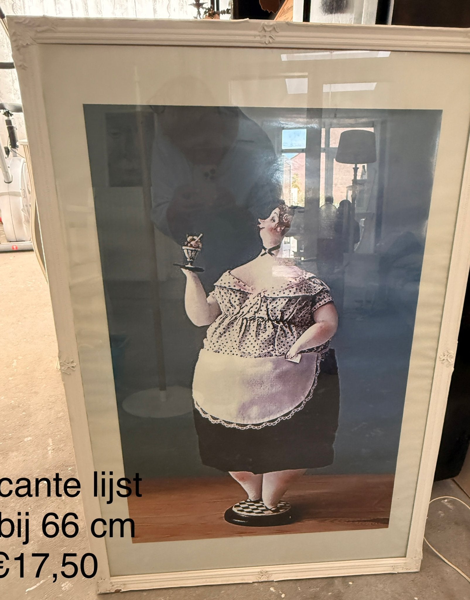 Twee brocante lijsten met afbeeldingen, Ophalen