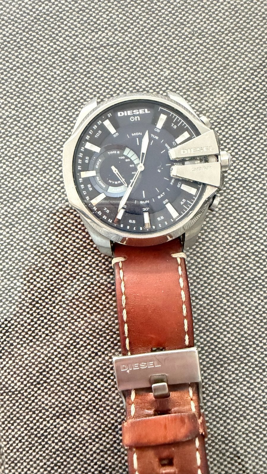 Diesel On Mega Chief Hybrid Smartwatch DZT1009/DZT1003, Ophalen, Gebruikt, Zwart, Waterdicht