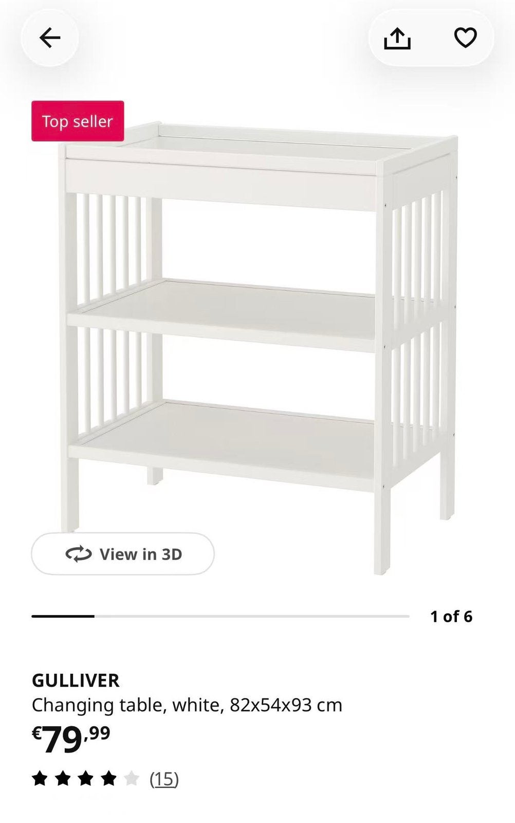 Witte Commode met Opbergplanken, Gebruikt, Aankleedkussen, Standaard, Ophalen