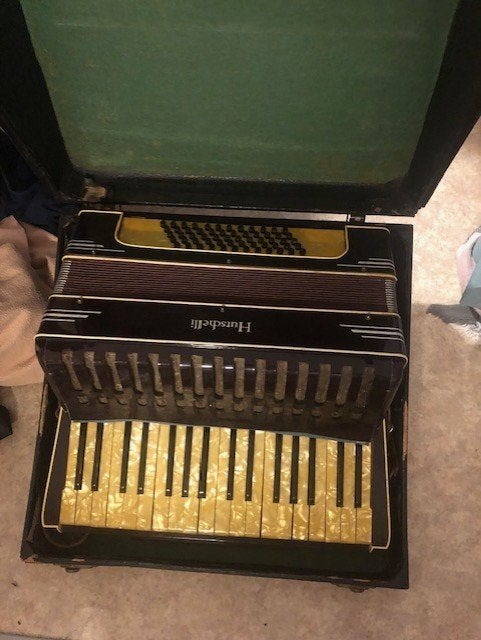 accordeon, Gebruikt, Met koffer, Toetsaccordeon, 60-bas