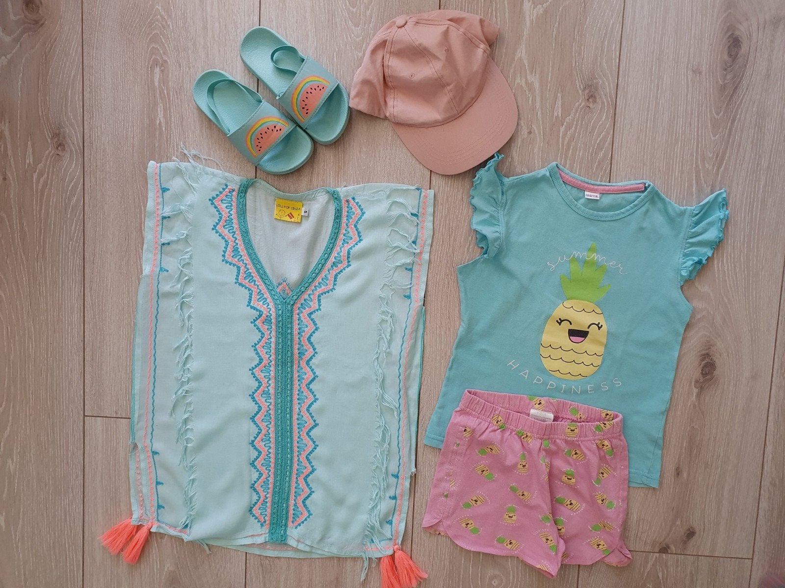 Zomers setje Maat 110/116, Kinderen en Baby's, Kinderkleding | Maat 110, Meisje, Zo goed als nieuw, Setje, Diverse merken