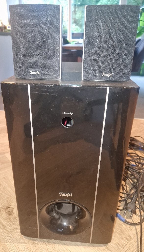 Teufel 2.1 speakerset CC 200 SW, Gebruikt, AUX-ingang, Speakerset, Ophalen