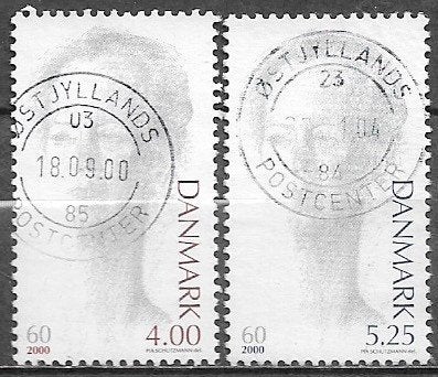 DENEMARKEN serie 60e Geboortedag Koningin Margarethe 2000, Ophalen of Verzenden, Gestempeld, Koningshuis