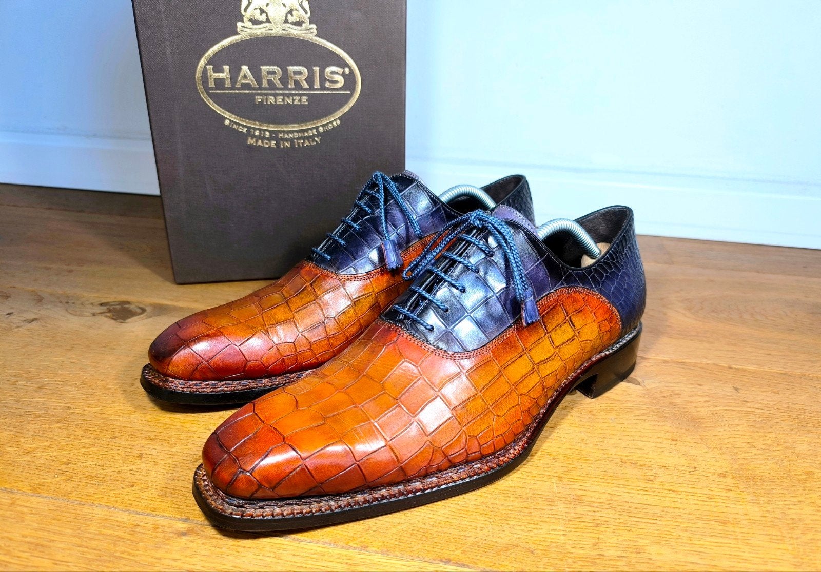 Harris Firenze exclusieve herenschoenen maat 9,5 / 44, Ophalen, Harris, Overige kleuren, Zo goed als nieuw
