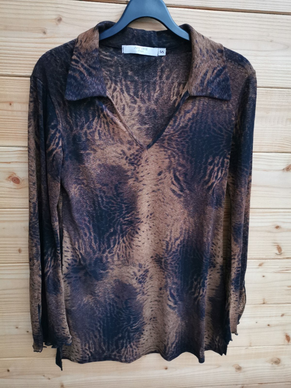 STEPS blouse mt. S, Kleding | Dames, Blouses en Tunieken, Bruin, Verzenden, Zo goed als nieuw, Steps