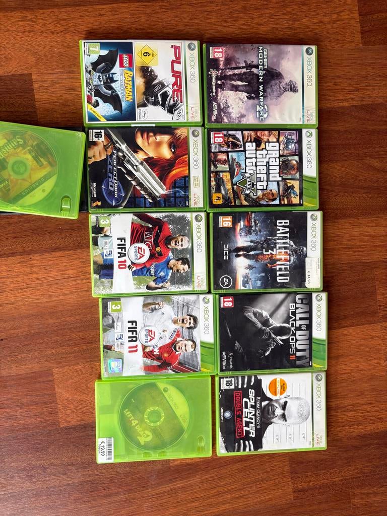 Xbox 360 met 120GB HDD, 3 controllers en 10 games, Ophalen, Gebruikt, Overige genres, Vanaf 3 jaar