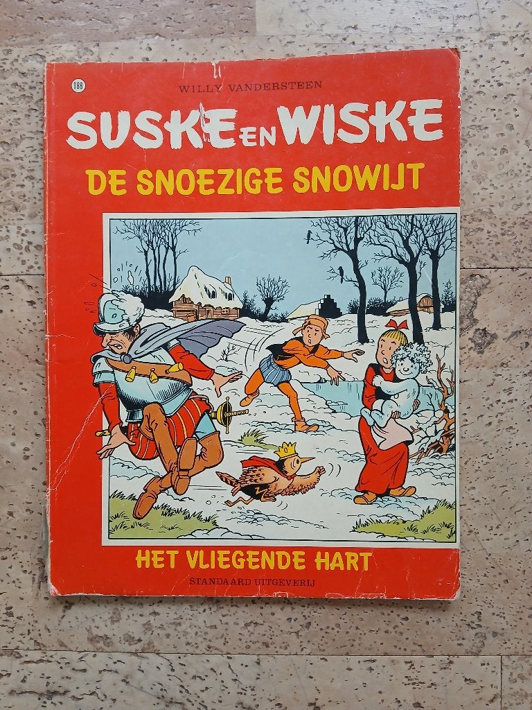 Suske en Wiske 188 De snoezige snowijt + Het vliegend hart, Boeken, Eén stripboek, Ophalen of Verzenden, Zo goed als nieuw, Willy Vandersteen
