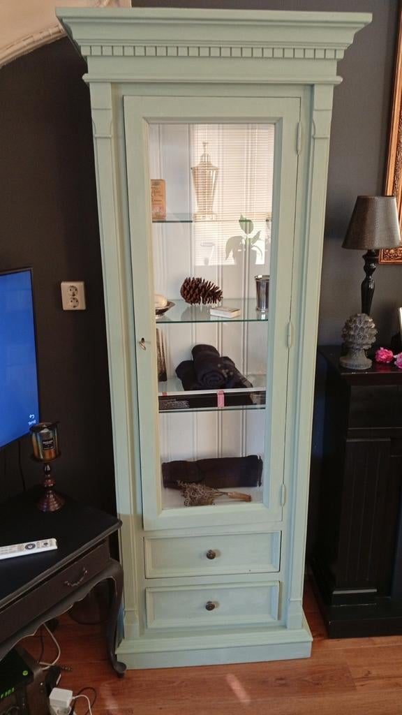 Prachtige Vitrine/Buffetkast, Huis en Inrichting, Kasten | Vitrinekasten, Ophalen, Gebruikt, 25 tot 50 cm, 200 cm of meer
