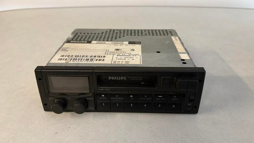 Phillips auto cassete radio, Ophalen of Verzenden, Zo goed als nieuw