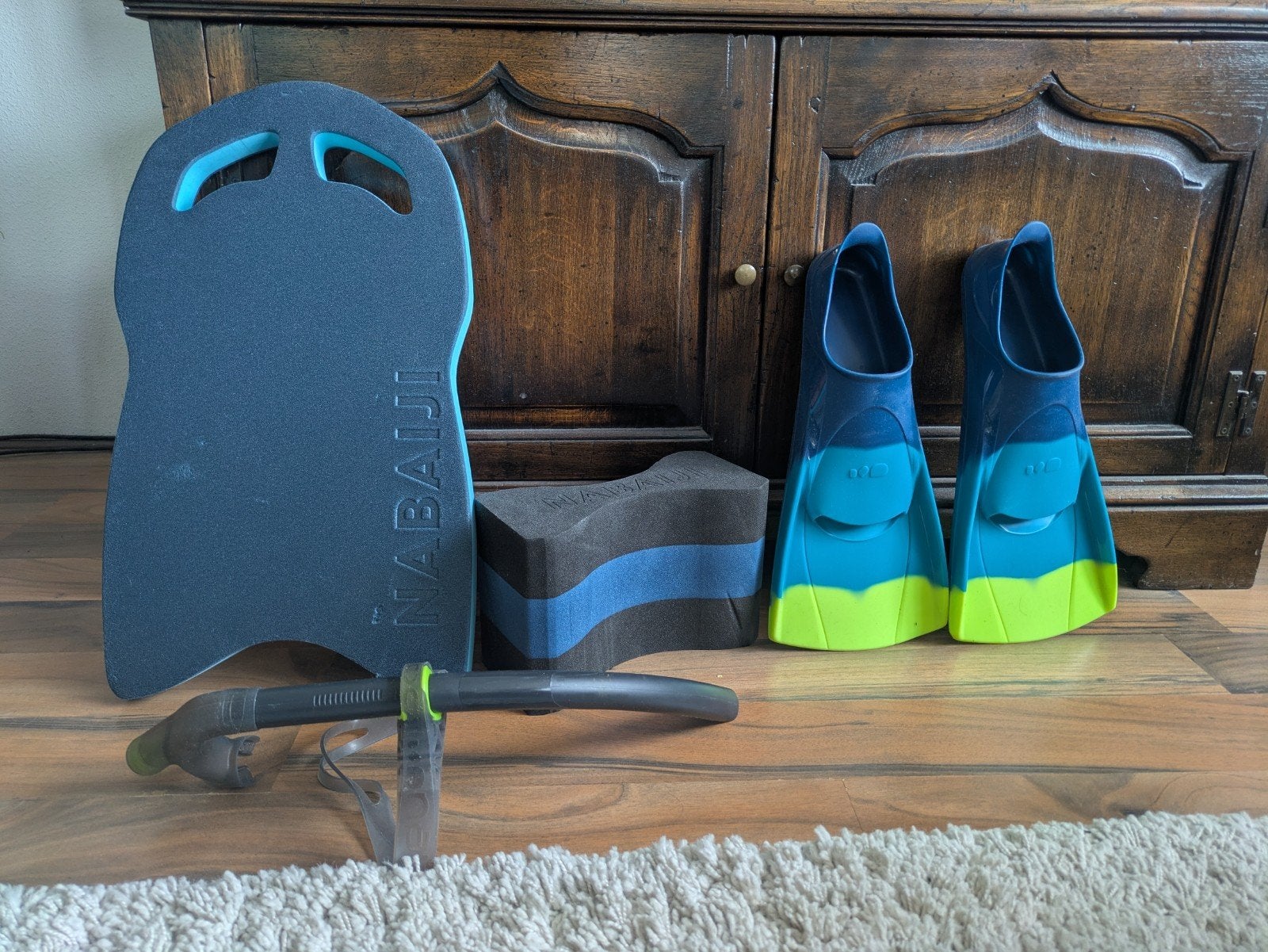 Nabaiji Zwemset: Plank, Pull Buoy, Flippers & Snorkel, Ophalen of Verzenden, Zo goed als nieuw, Nabaiji