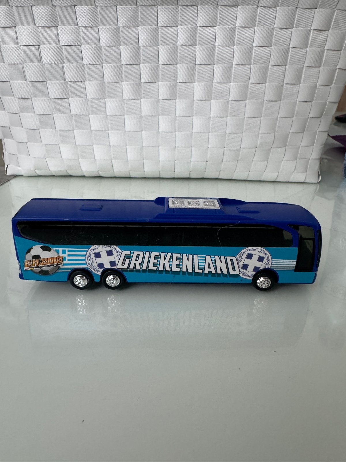 Miniatuur bus Griekenland - EK 2012 editie, Overige merken, Gebruikt, 1:50 of kleiner, Overige typen