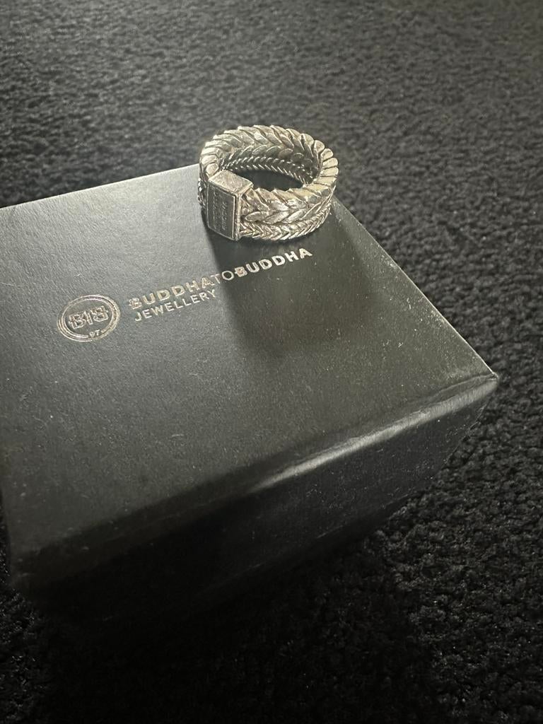 Buddha to Buddha Barbara Double zilveren ring maat 18, 18 tot 19, Ophalen of Verzenden, Zo goed als nieuw, Zilver
