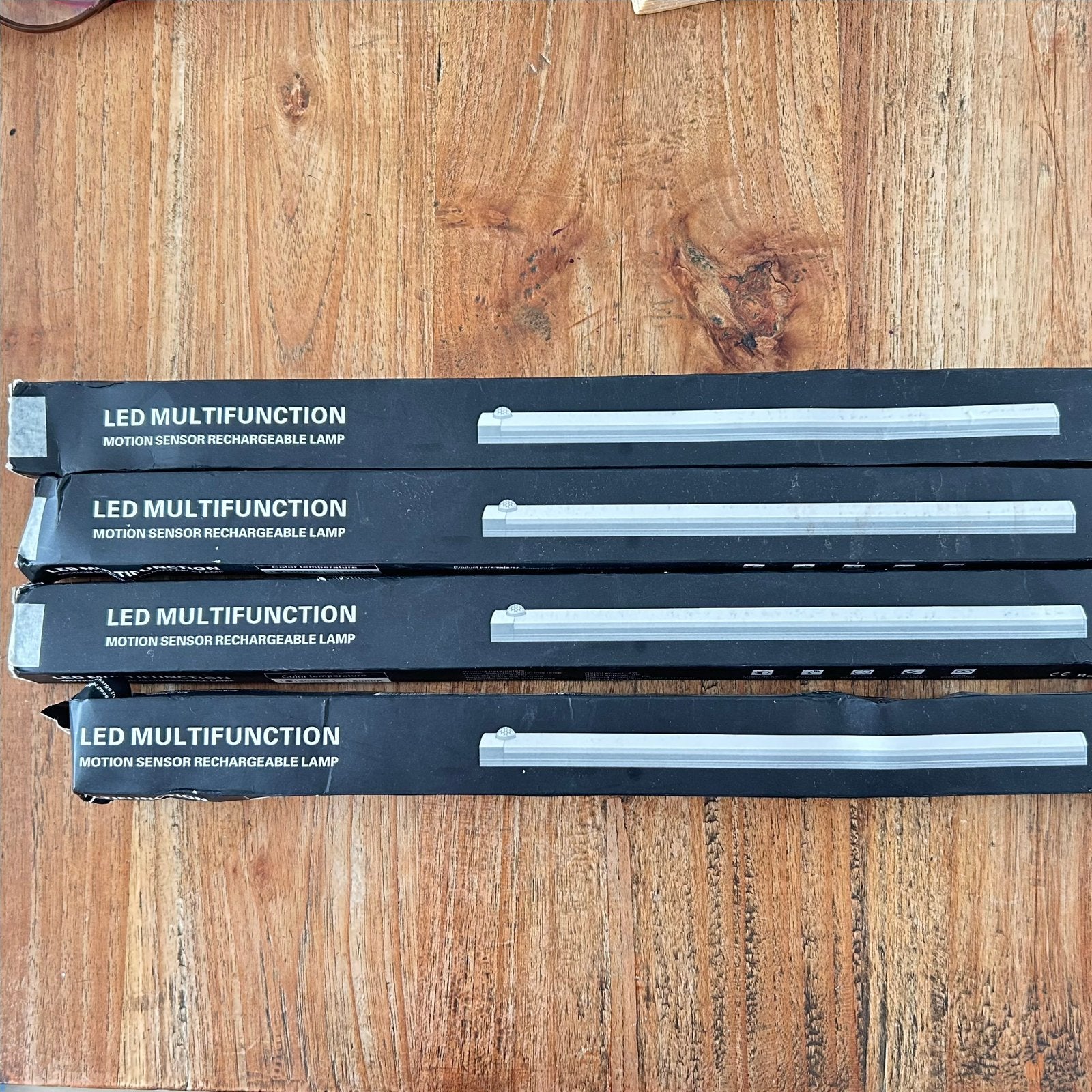 4x LED Multifunctionele Oplaadbare Lamp met Bewegingssensor, Ophalen, Met sensor, Overige merken, Kunststof