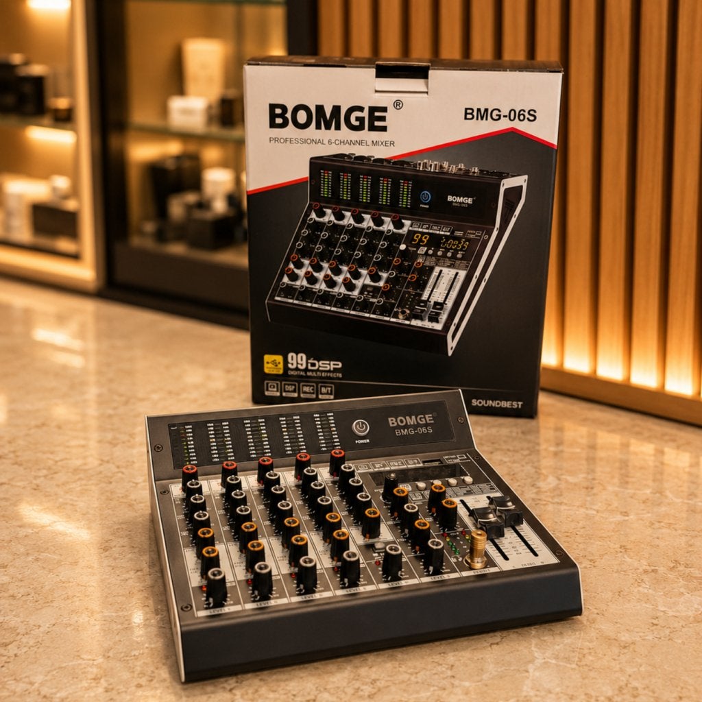 BOMGE Professional Audio Mixer - In Nette Staat, Flex Ltd., Zo goed als nieuw, https://flex.com/contact-us, Nobelstraat 10, 5807 GA Oostrum LB, Limburg, Nederland