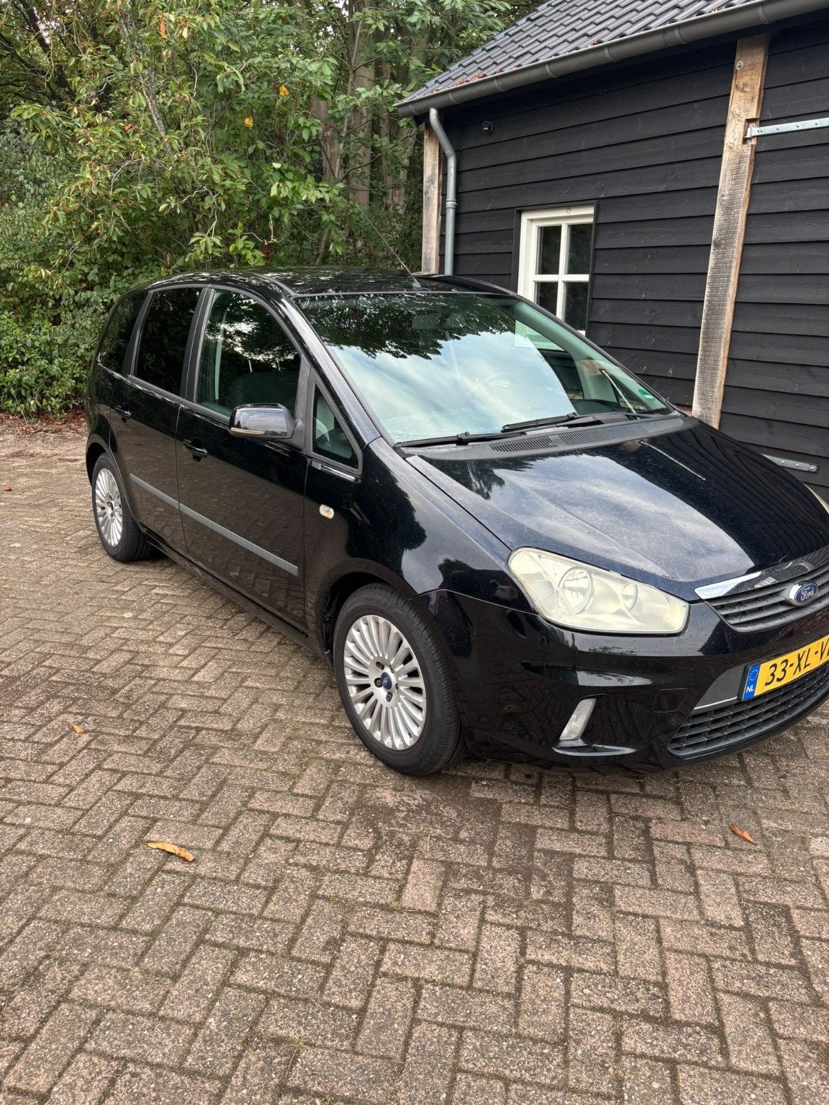 Ford C-Max 1.6 74KW 2007 Zwart, Auto's, Voorwielaandrijving, 1596 cc, 4 cilinders, 100 pk