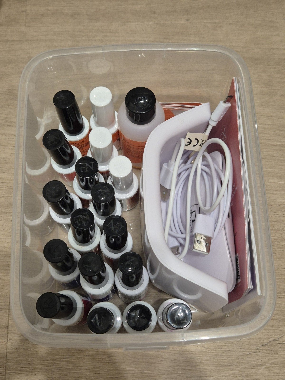 PN selfcare set voor gel nagellak met 2 lampen,12 kleuren,.., Ophalen of Verzenden, Zo goed als nieuw, Overige kleuren, Handen en Nagels