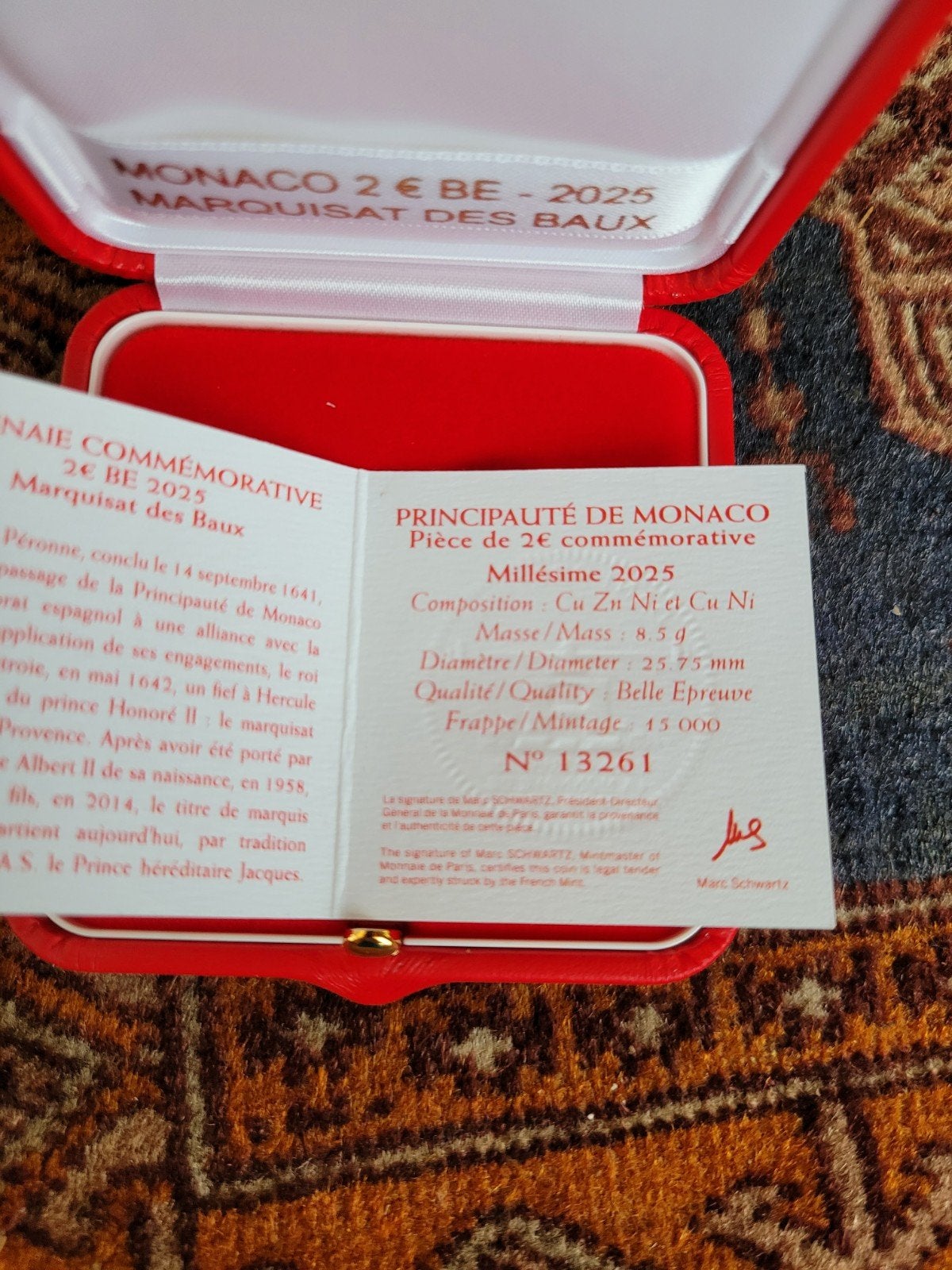 2 euro monaco 2025 marquisat des baux, Ophalen of Verzenden, Monaco, 2 euro