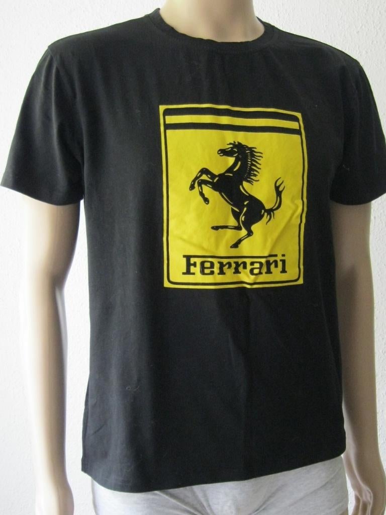maat XL, 1 nieuw Ferrari T-shirt, met opdruk, 66 cm., Ferrari, Zwart, Ophalen of Verzenden, Maat 56/58 (XL)