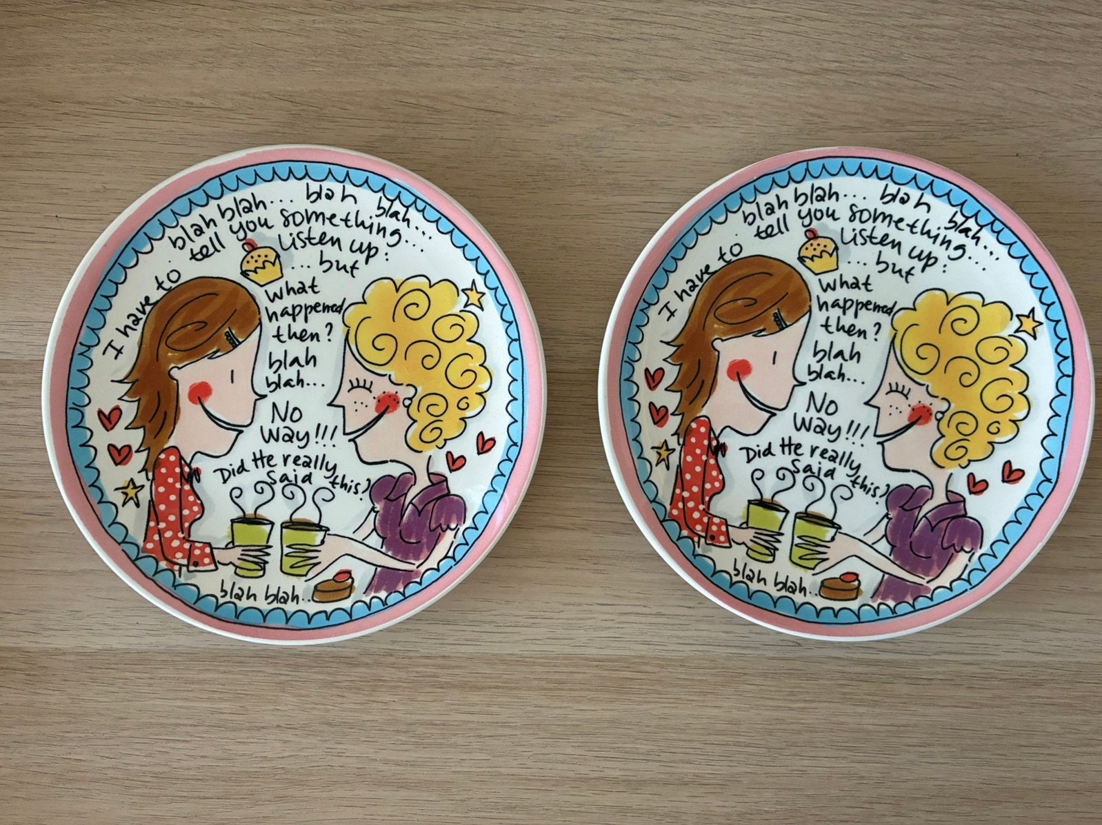 2 blond amsterdam gebaksbordjes 18cm, Ophalen, Zo goed als nieuw, Bord(en), Aardewerk