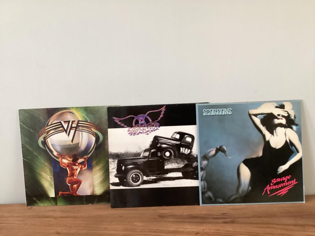 Van halen.    Scorpions   En aerosmith, Cd's en Dvd's, Vinyl | Rock, Ophalen of Verzenden, Gebruikt, Overige formaten, Poprock