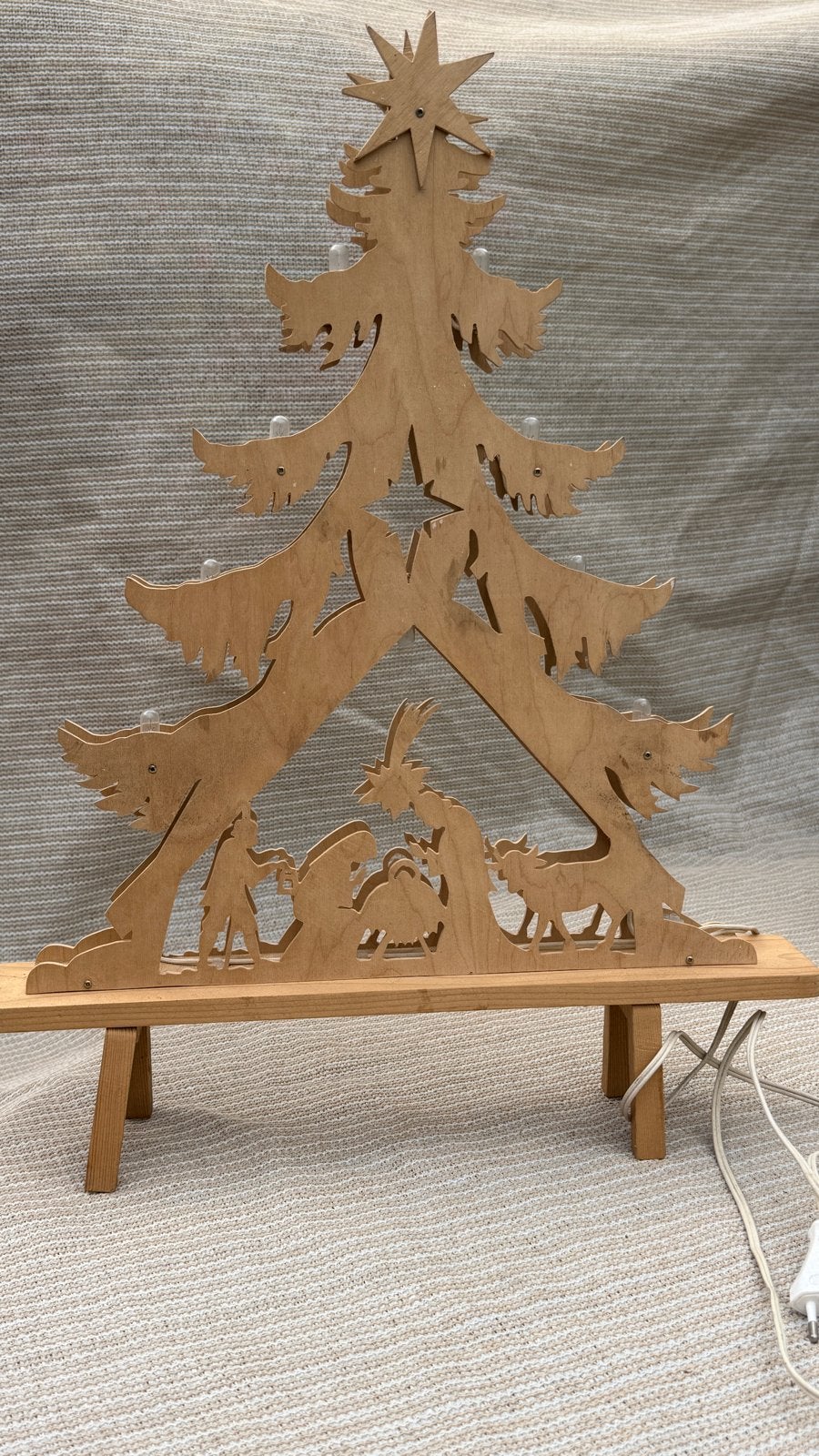 Kerstboom/stal verlicht handwerk!, Ophalen, Zo goed als nieuw