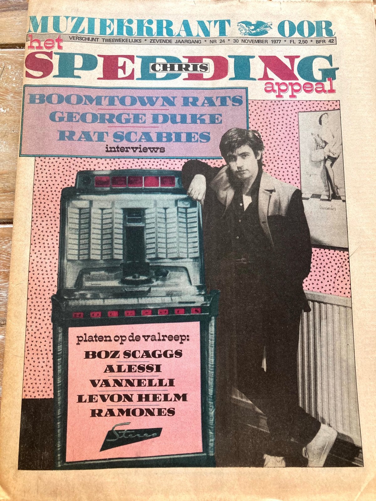 Muziekkrant OOR 1977 RAT SCABIES Chris Spadding GEORGE DUKE, Ophalen of Verzenden, Muziek, Film of Tv