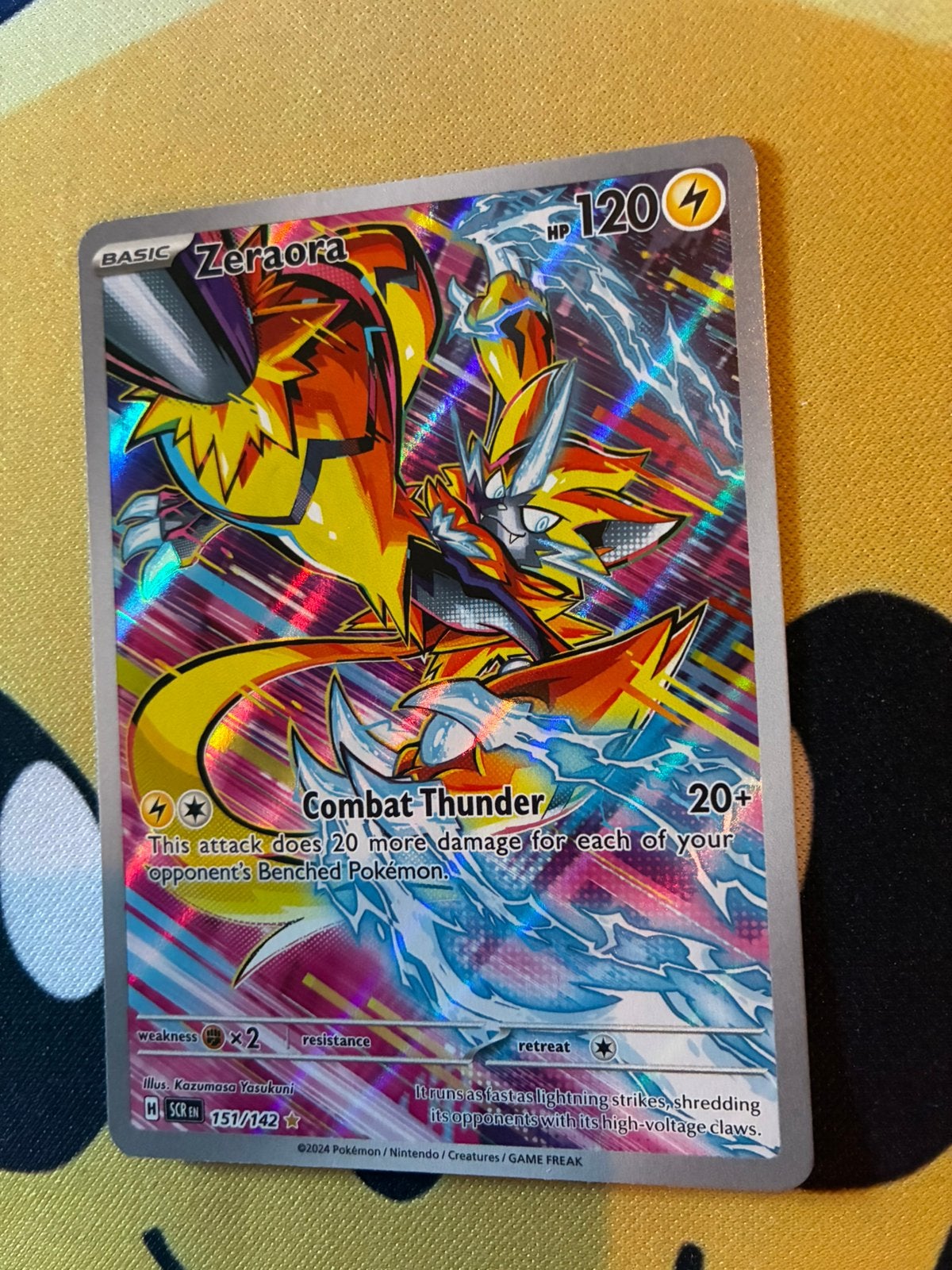 Zeraora 151/142 – Stellar Crown – Illustration Rare, Ophalen of Verzenden, Zo goed als nieuw