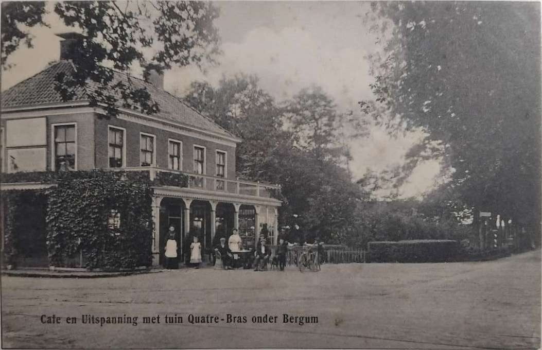 Quatre-Bras bij Burgum (provincie Friesland) - 1912, Ophalen of Verzenden, Voor 1920, Ongelopen, Friesland
