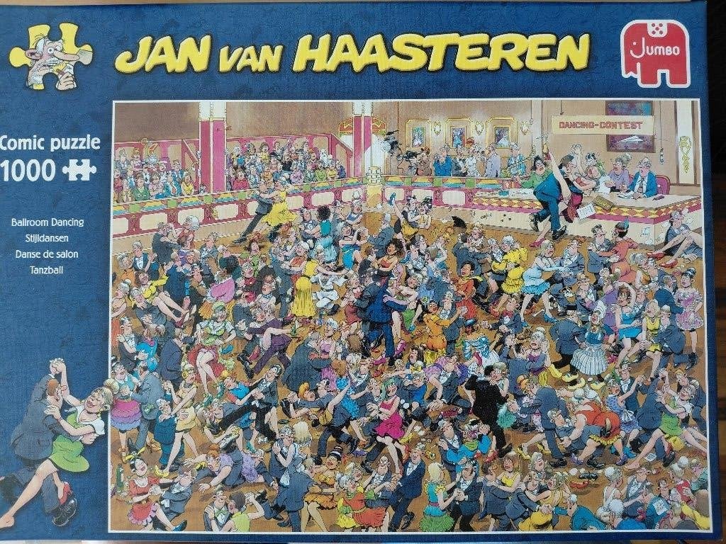 van Haasteren puzzel, "Stijldansen", 1000 stukjes, Ophalen, 500 t/m 1500 stukjes, Zo goed als nieuw, Legpuzzel