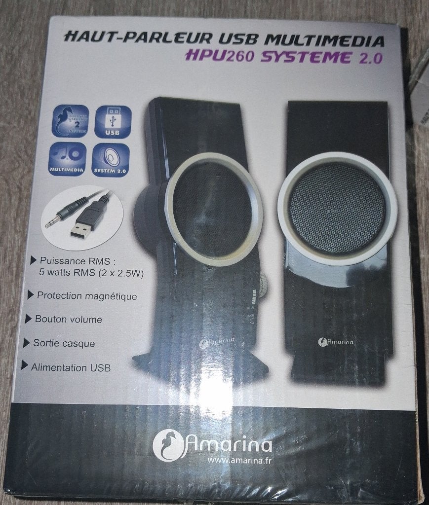 2x Amarina HPU260 USB Multimedia Speakers 2.0, Computers en Software, Pc speakers, Ophalen of Verzenden, Nieuw