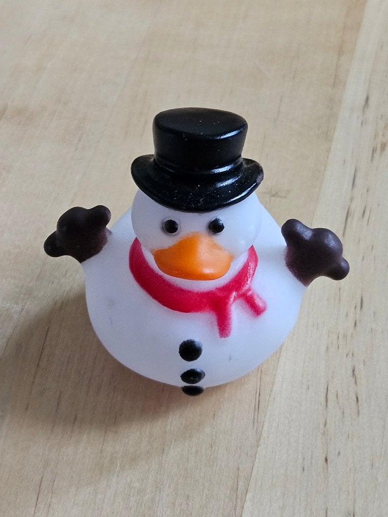 Sneeuwpop badeendje, Ophalen of Verzenden, Zo goed als nieuw, Badeend, Overige merken