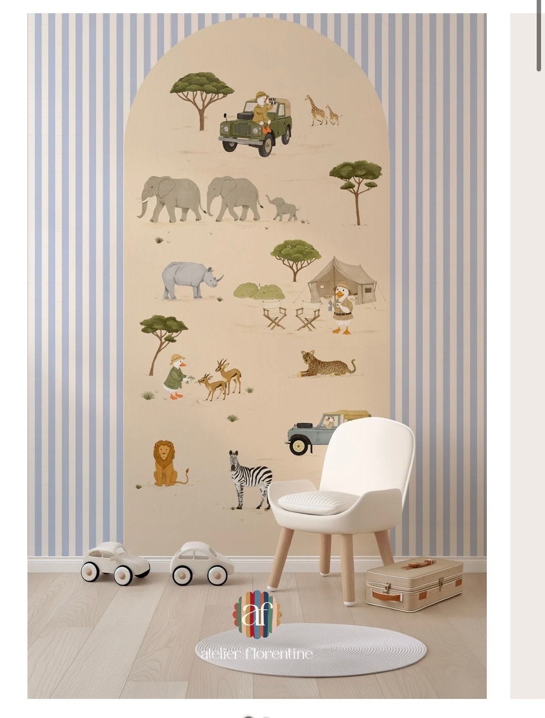 Atelier Florentine Safari Muursticker - Kinderkamer, Meerkleurig, Papier/karton, Nieuw, Ophalen of Verzenden