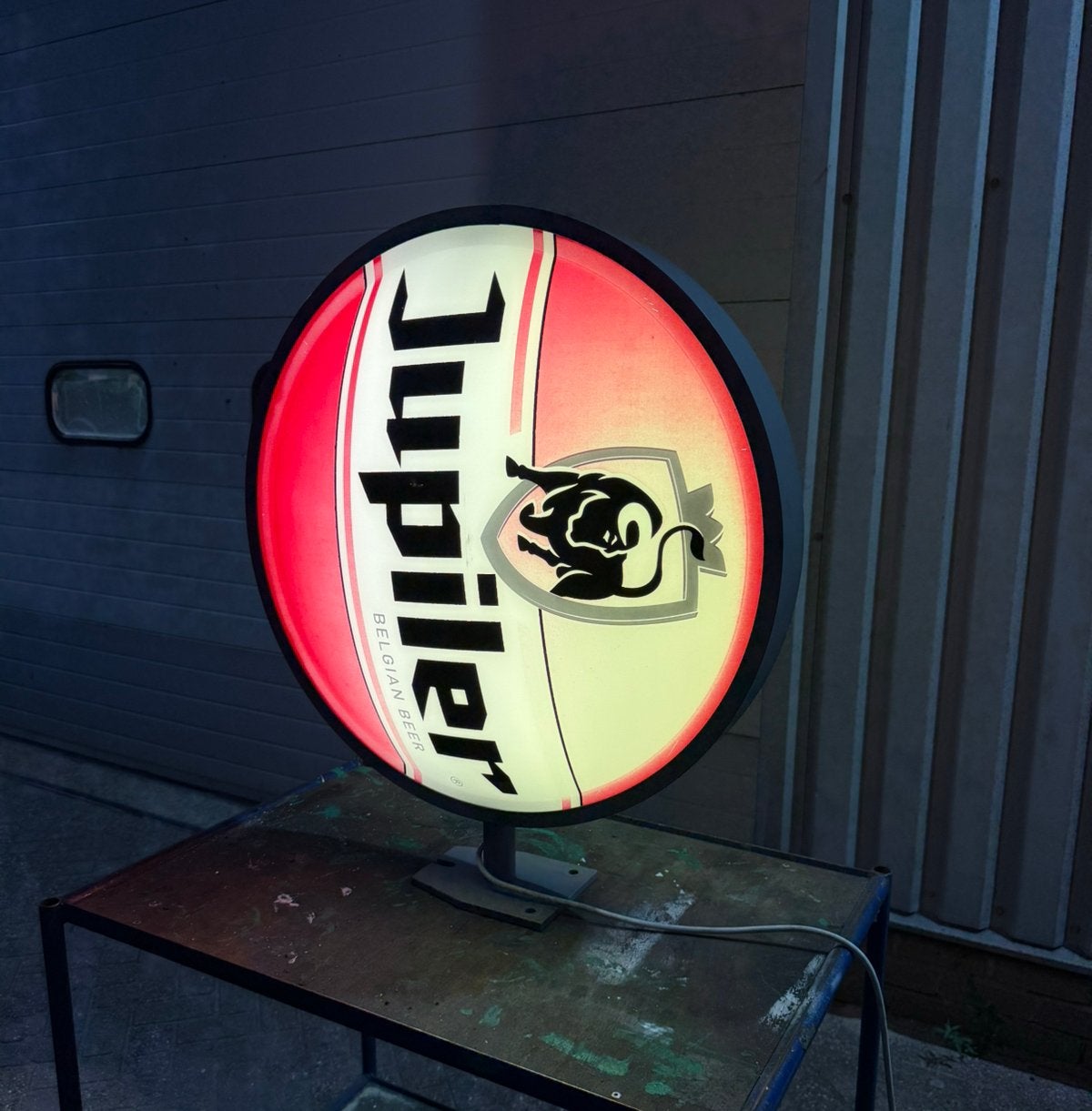 Jupiler uithangbord, Verzamelen, Ophalen, Zo goed als nieuw, Reclamebord, Plaat of Schild, Jupiler