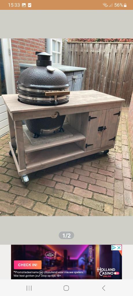 bbq meubel,buitenkeuken,nieuw,egg,bastard,urban,weber,grill, Tuin en Terras, Houtskoolbarbecues, Nieuw, Ophalen of Verzenden