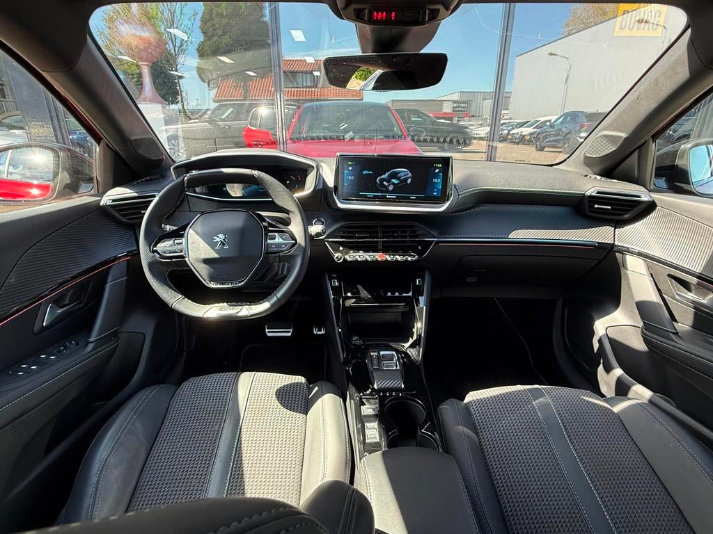 Peugeot E-208 EV GT 350 50 kWh CARPLAY/CRUISE/SOH 92%, 136 pk, Gebruikt, Adaptive Cruise Control, Leder en Stof