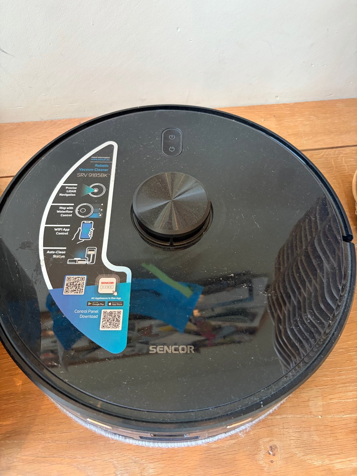Kapotte Sencor Robotstofzuiger SRV 9185BK (voor onderdelen), Overige merken, Automatisch legen, Ophalen of Verzenden, Robotstofzuiger